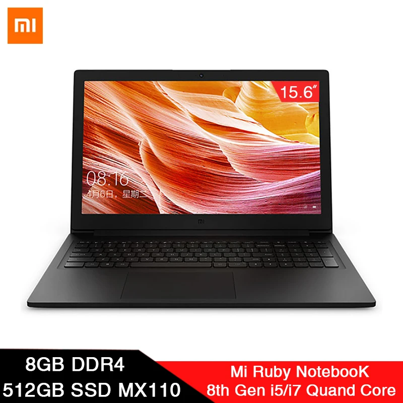 2019 Xiaomi Mi Рубин 15 6 дюймовый ноутбук MX110 8th Intel Core I5/I7 Quad 8 Гб DDR4 512 ГБ SSD с подсветкой