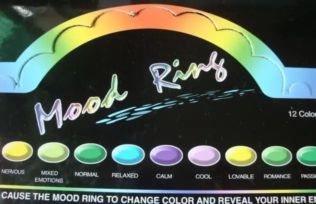 100pcs fashion mood ring with box changing colors stainless steel mix size 16 17 18 19 20 your temperature reveal your inner emo 3