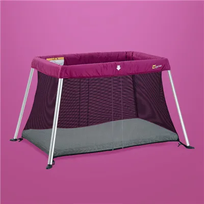 Coolbaby Континентальный светильник 5 кг детская кровать может быть сложена портативная детская кроватка детская кровать шейкер - Цвет: Double purple