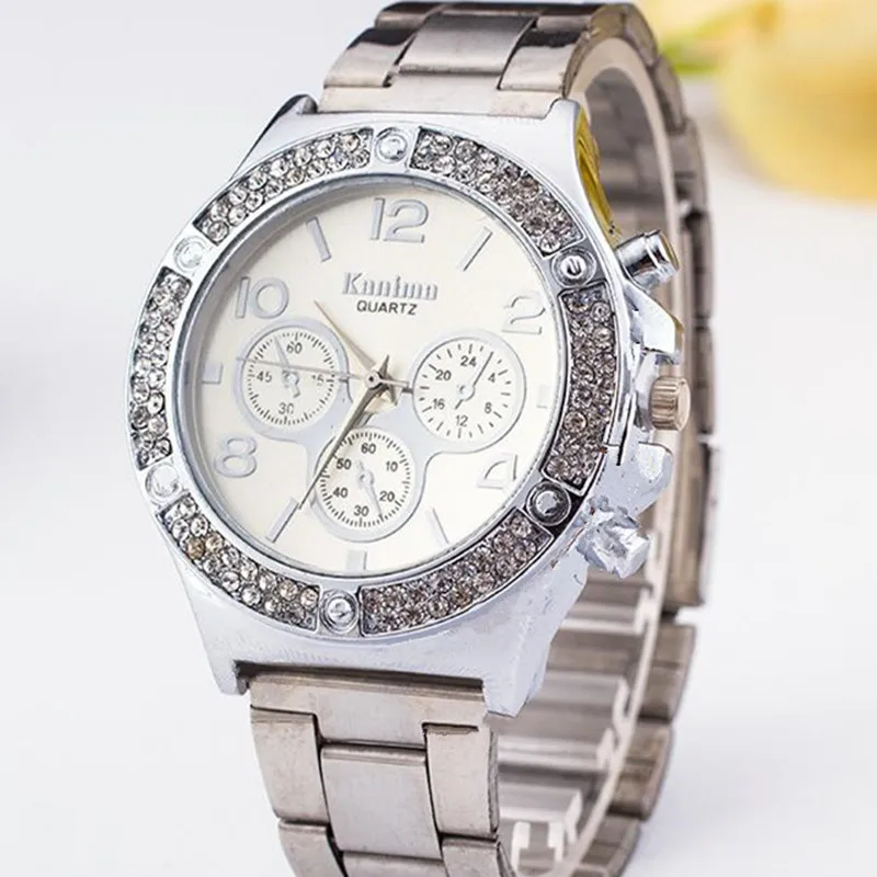 

Hot sale Top Brand Luxury Stainless Steel Men Watch fashion casual women watch Three eyes Analog Watches Relogio Feminino