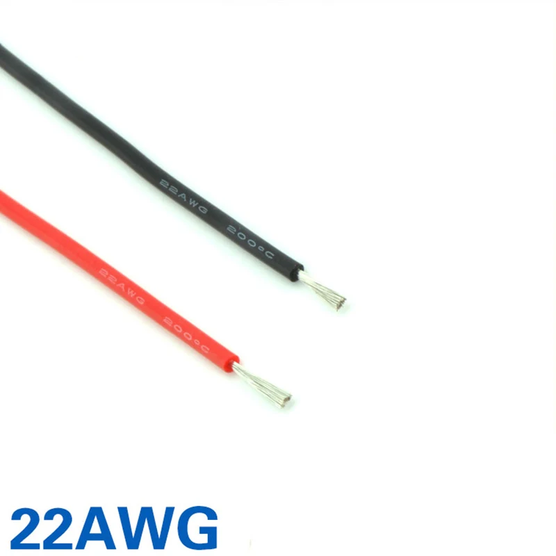 

FATJAY RC 10 meter 22AWG flexible soft silicone wire high temperature voltage resistant cable Ultra Flexible Test Line