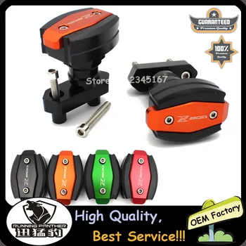 

Orange Motorcycle Engine Slider Kit Z800 Slider Pad Aluminum CNC Engine Crash Protector Frame Sliders for Kawasaki Z800 12-16