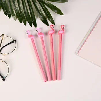 

Cartoon Flamingo Neutral pen cute silicone 0.5 Black student neutral pen office signature Pen