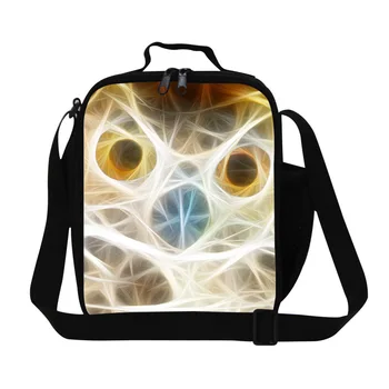 

Fashion Owl Artwork Pattern Kids Lunch Box Children's Animal Lunch Bags Thermal Food Bag Single Shoulder Bag Bolsa Termica