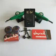 Skateboard Parts UNION 5.25″ Skateboard Trucks Chocolate 53mm Wheels & ABEC-3 bearings Plus Royal Riser Pads & A Hardware Set