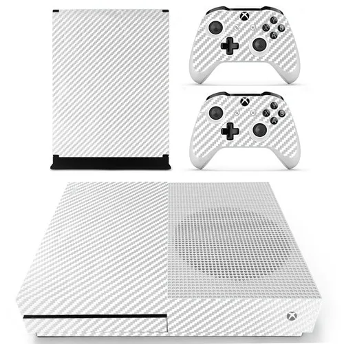 Углеродного волокна кожи Стикеры наклейка для Microsoft Xbox One S консоли и 2 контроллеры для Xbox One тонкий кожи Стикеры - Цвет: YS-xboxoneS-0002