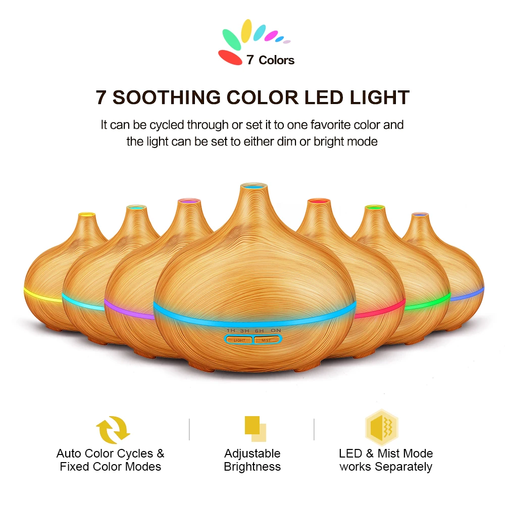  KBAYBO 300ml Aroma Air Humidifier Essential Oil Diffuser Air Purifier Mist Maker Natural Plant Pure