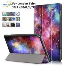 Тонкий умный чехол-подставка для lenovo TAB4 Tab 4 10 X304L TB-X304F TB-X304N 10,0 дюймов Чехол-книжка с принтом из искусственной кожи+ ручка+ пленка