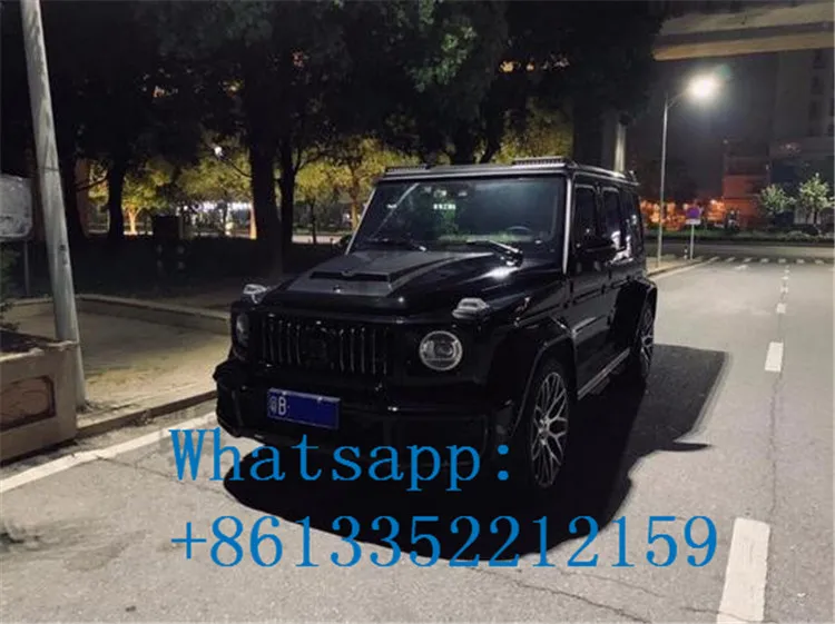 2019 year G class W464 B style carbon fiber roof spoiler for w464 G63 G65 G500 G400 G350 carbon front wing with LED running lights (6)