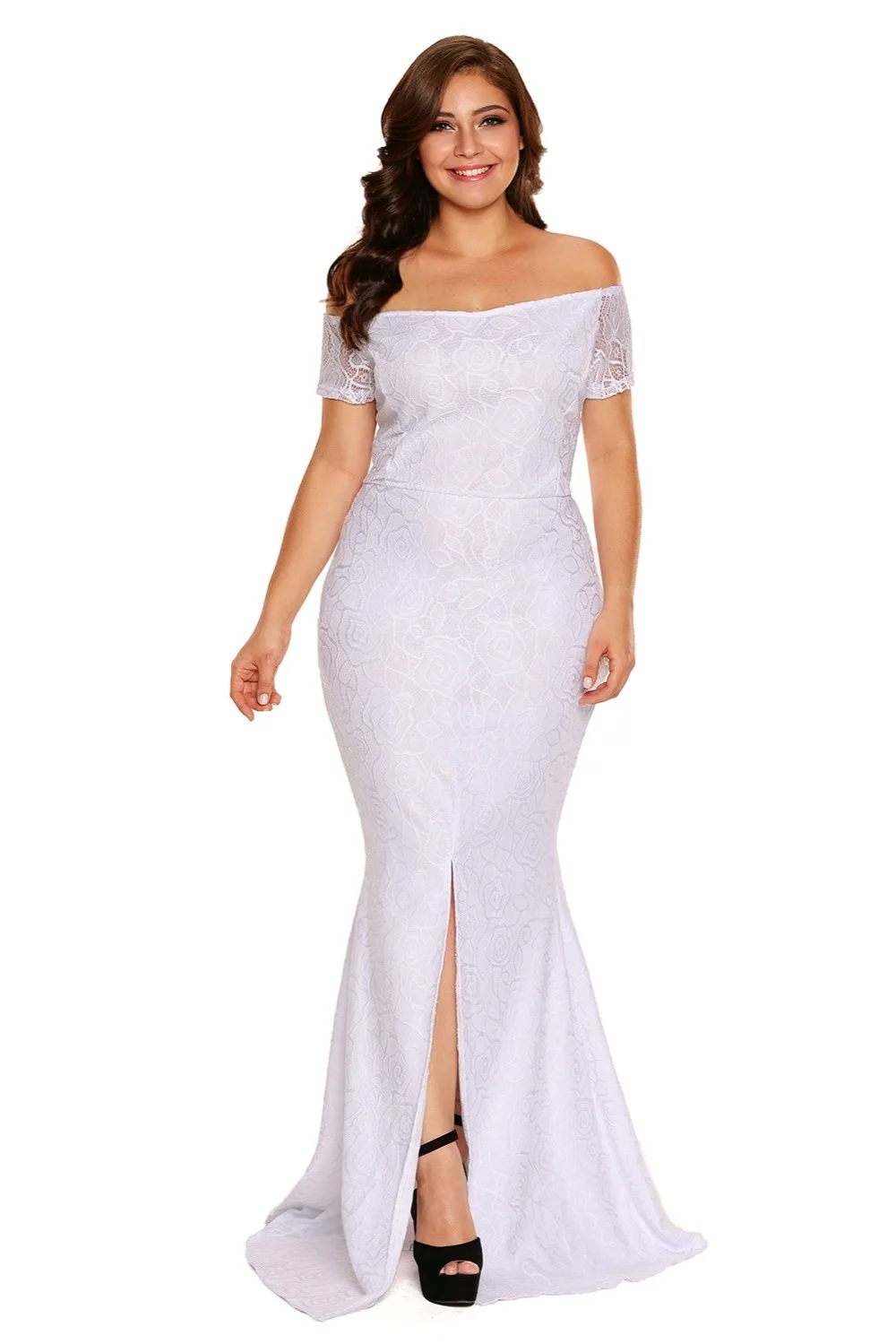 White-Plus-Size-Off-Shoulder-Lace-Gown-LC61602-1-3