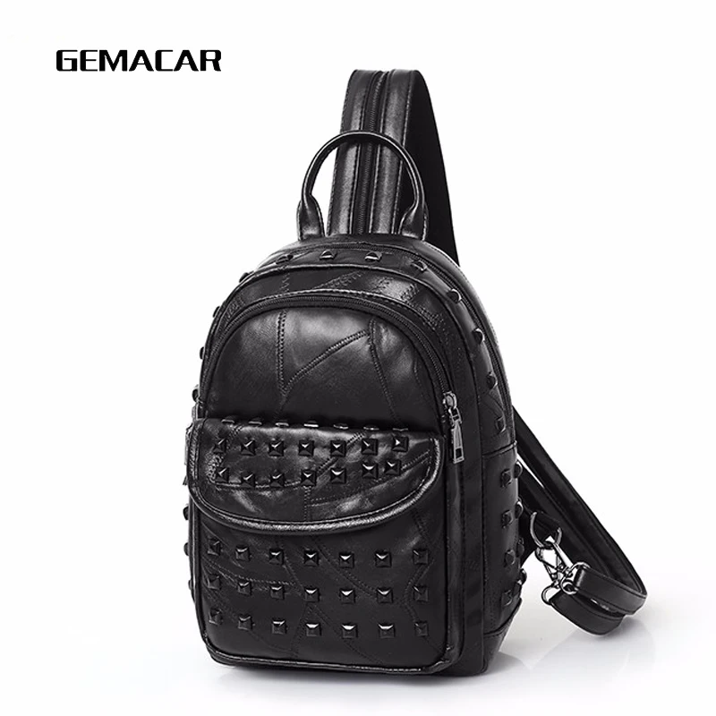 

Casual Sheepskin Backpack Good Quality Leather Backpack Soft Waterproof Girl Lightweight Bag Large Capacity Elegant Female Bag
