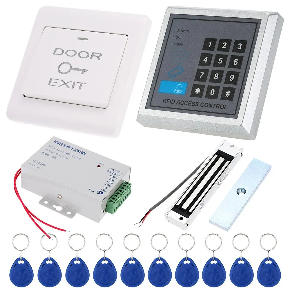 

YobangSecurity RFID Electronic Magnetic Door Lock Access Remote Control Entry Access Control System Password Host Controller