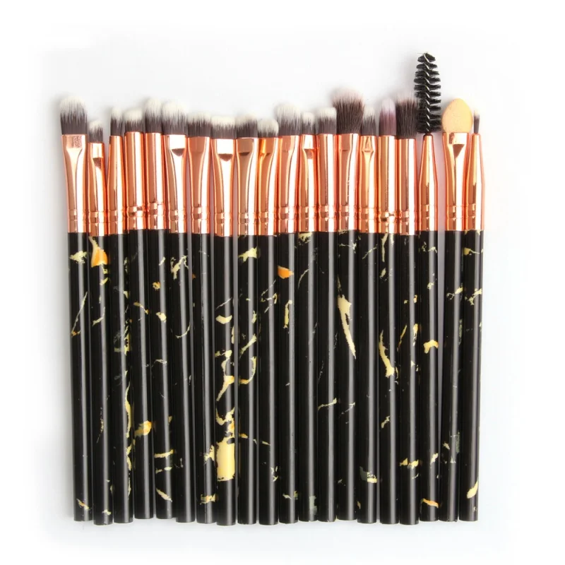

20pcs Marbled Eye Makeup Brush Set Eye Shadow Brush Eye Blender Lip Eyeliner Concealer Brush Kit