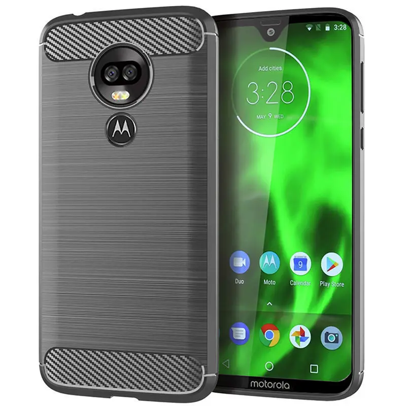 Carbon Fiber Silicone Bumper Soft Phone Case – Sleek Design Back Cover