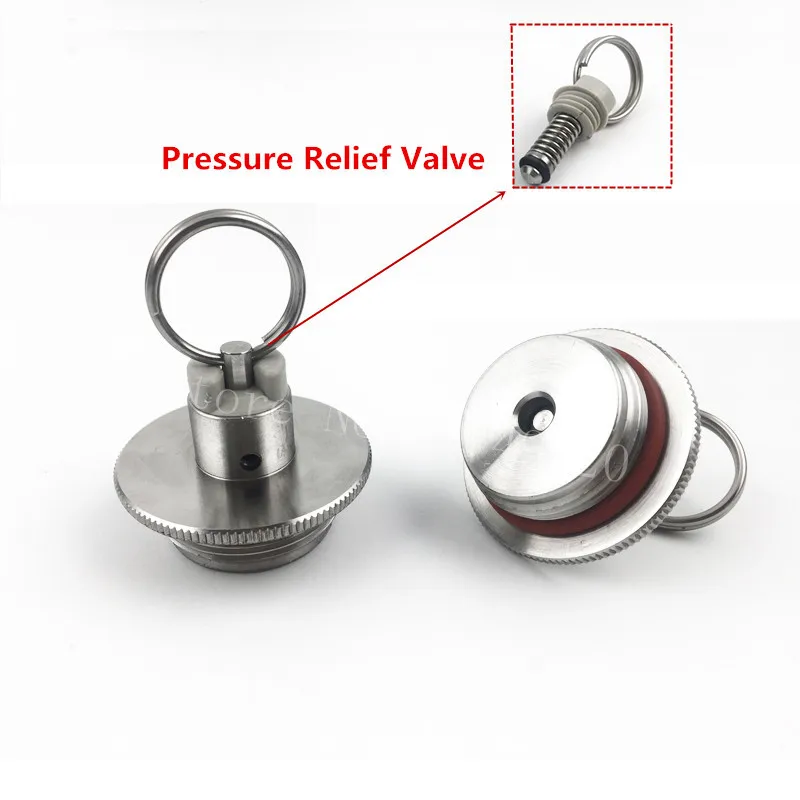 Stainless Steel Homebrew Beer Growler Lid With Pressure Relief Valve 2L3.6L5L Keg Growler Replacement (2)