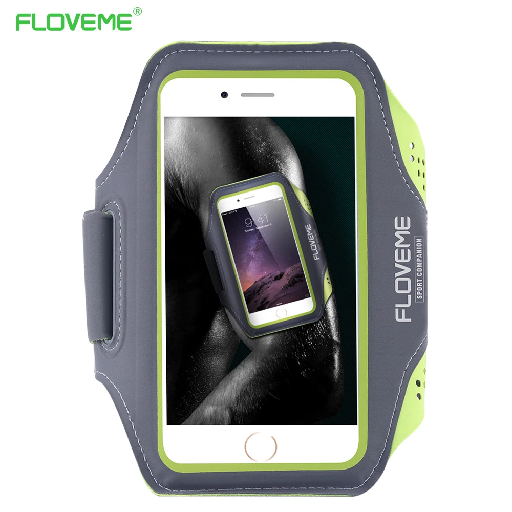 Image FLOVEME L S SIZE Waterproof Sports Running Arm Band Case For iPhone 6  6s Plus Holder Pouch + Key Slot Sport Accessories Cases