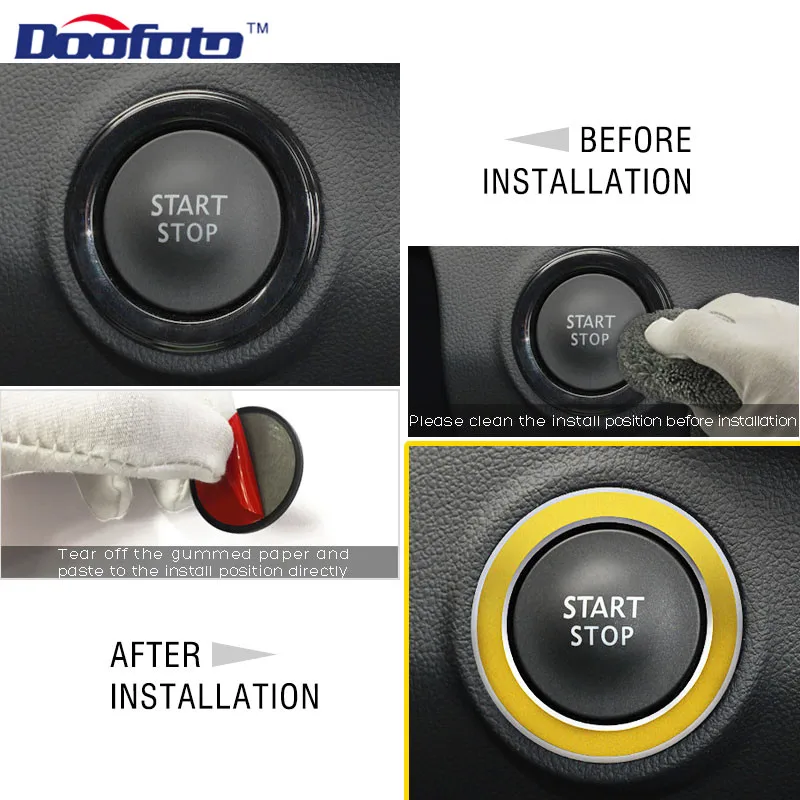 Auto Accessories Car Start Engine Button Cover Ring Case For Renault Koleos Kadjar Megane 2 Sandero