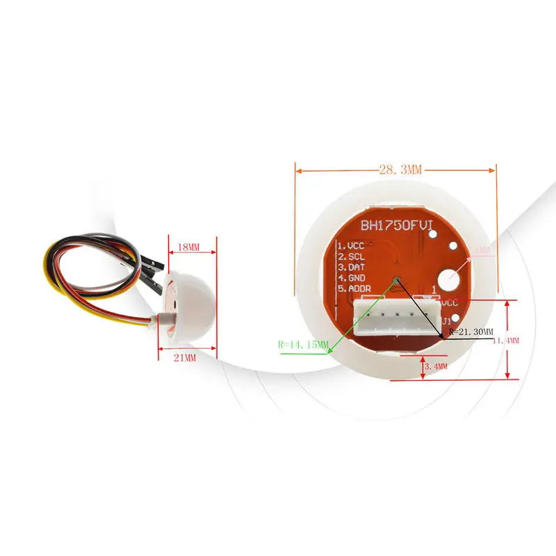 Bh1750 Bh1750Fvi чип интенсивность света модуль шар Dc5V для Arduino|Модули умного дома| |