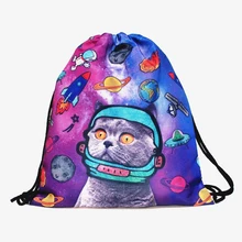 Space Cats 3D printing mini Backpack Women font b bags b font 2018 fashion font b