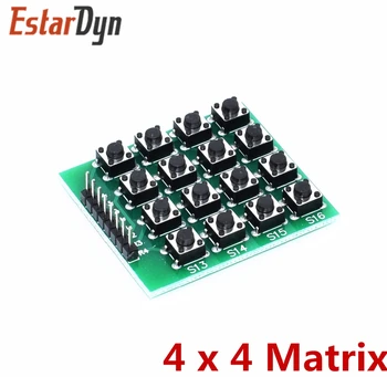 

Free Shipping 10PCS 4x4 Matrix 16 Keypad Keyboard Module 16 Button Mcu