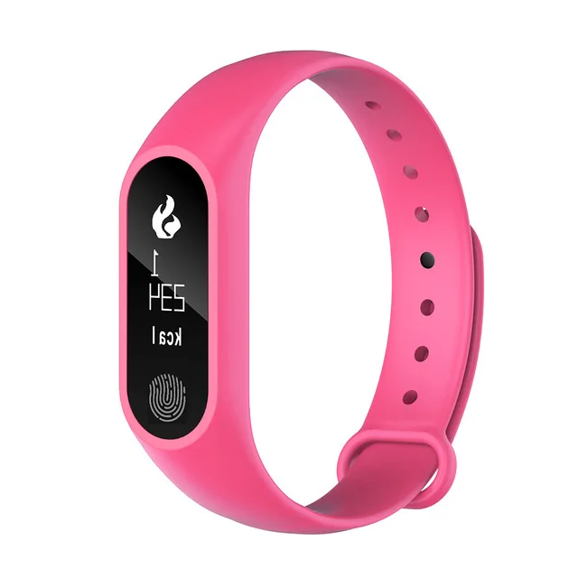 Умный Браслет M2 смарт-браслет водонепроницаемый монитор сердечного ритма во время сна фитнес-трекер Bluetooth браслет для iOS Android телефон M3S - Цвет: Розовый