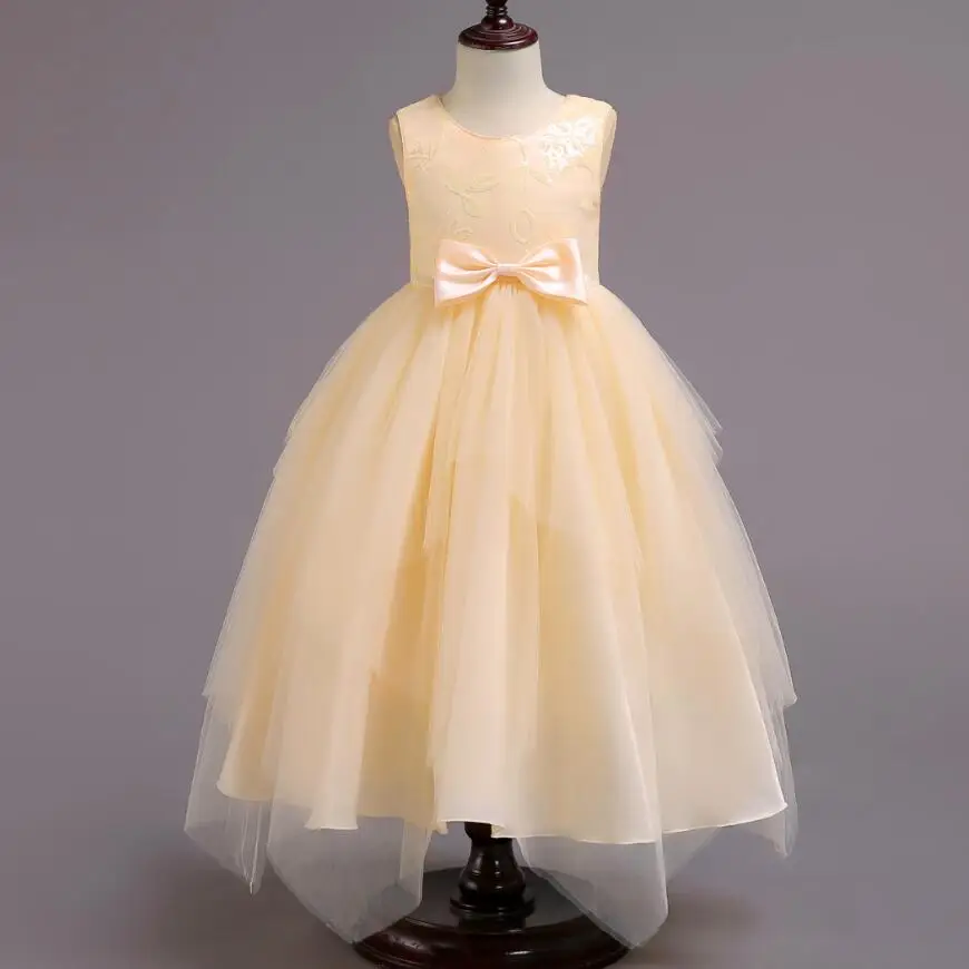

Elegant Girls Dress Baby Kid Children Sleeveless Sequins Midi long Dress for Girls Birthday Party Vintage Wedding Princess Dress