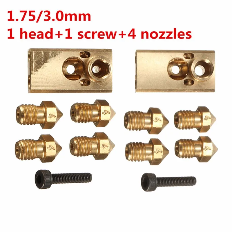 3D printer Ultimaker 2 + UM2 Extended for Olsson block kit for 1.75/3.0mm filament Heaterblock hotend interchangeable nozzle