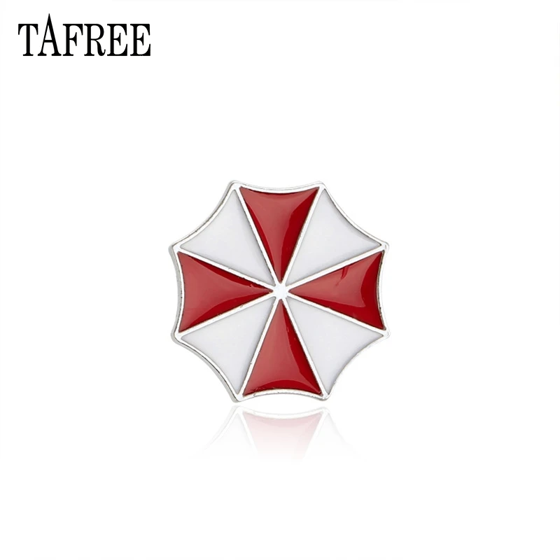 

TAFREE Resident Evil Umbrella Lapel Pins Colorful Enamel Brooches Alloy Badge 2018 New Fashion Dress or Bag Jewelry LP258