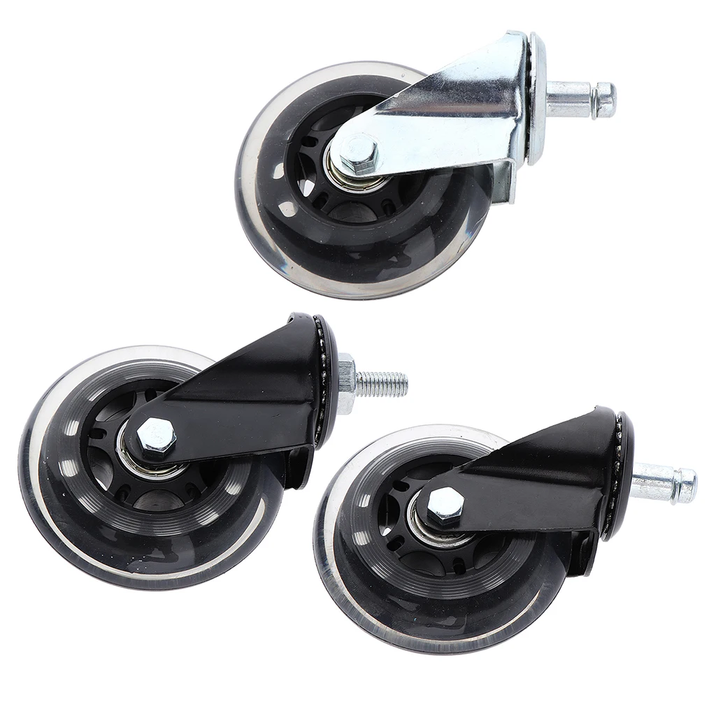 3'' Heavy Duty Replacement Ball Bearing Swivel Office Salon Chair Furniture Roller Skates Caster Wheels
