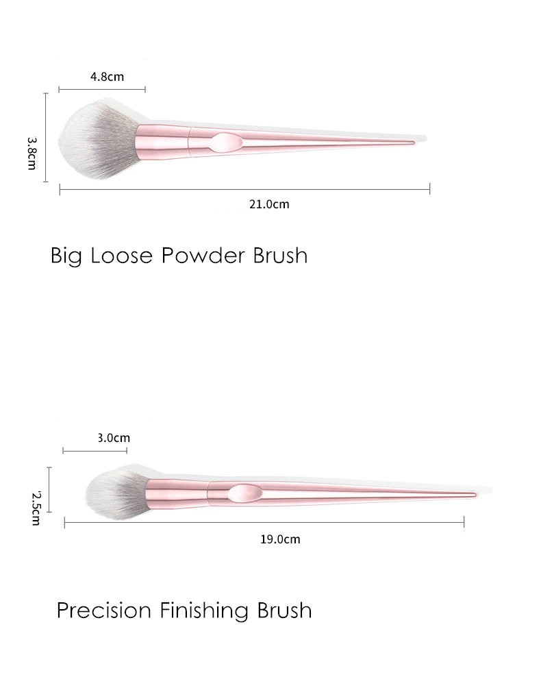 Pincel de Maquiagem Conjunto com o Bolsa de pó Marca Laser Rosa Blush Sombra Blending Highlighter Maquiagem Lápis Cosméticos Ferramenta Wnw 10pcs 8 Aplicador de sombra