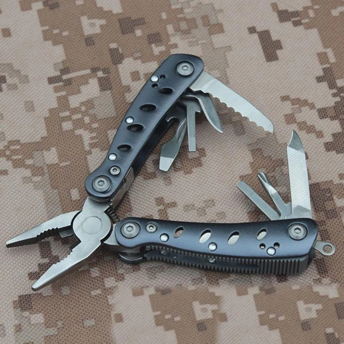 

Foldable Mini Multifunctional Plier Knife Clamp GANZO 10 in 1 Multifunctional Outdoor Camping Hiking Toolkit with Nylon Sheath