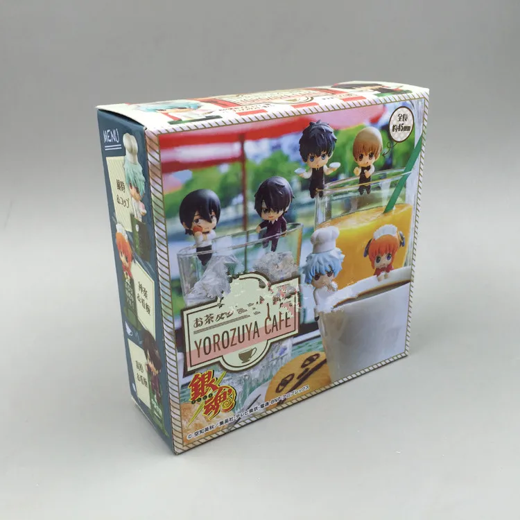6 шт./компл. Аниме Фигурка Серебряная Душа Hijikata Sakata Gintoki Leader Kagura Sougo Gintama кафе чайная