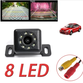 

Universal 8 LED Waterproof Rear View Camera Wide Angle Car Back Reverse Camera CCD Light Night Vision Parking Assistance Camera