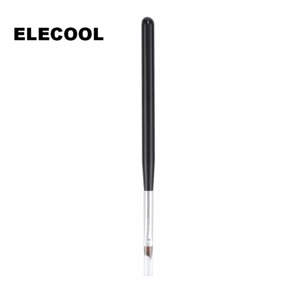 ELECOOL, 4 цвета, лак для ногтей, полумесяц, французский светильник, ручка для терапии, деревянная ручка, инструмент для маникюра, точечного дизайна ногтей - Цвет: Black