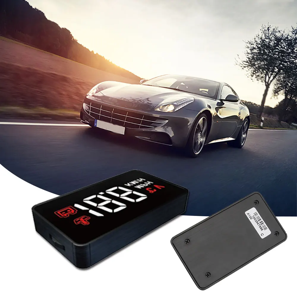 

A100 Car HUD Head Up Display OBD2 II EUOBD Overspeed Warning System Projector Windshield Auto Electronic Voltage Alarm