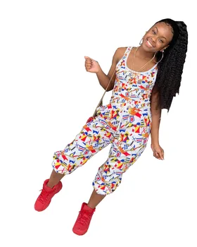 

Spring Summer Women Two Piece Set Top and Pants Plus Size Outfits Tracksuit Sweatsuit Flag Print Sexy Jumpsuits