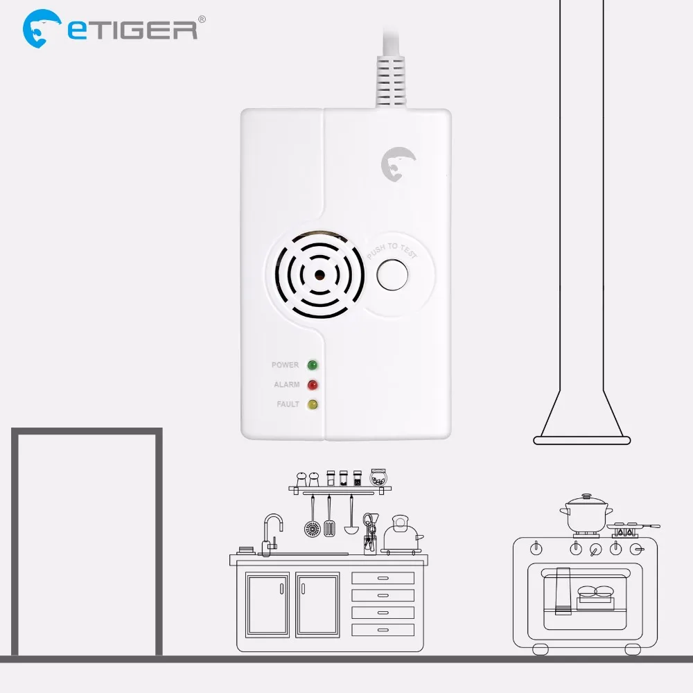 Беспроводная система сигнализации eTiger Wi Fi/GSM с пассивным датчиком движения ip