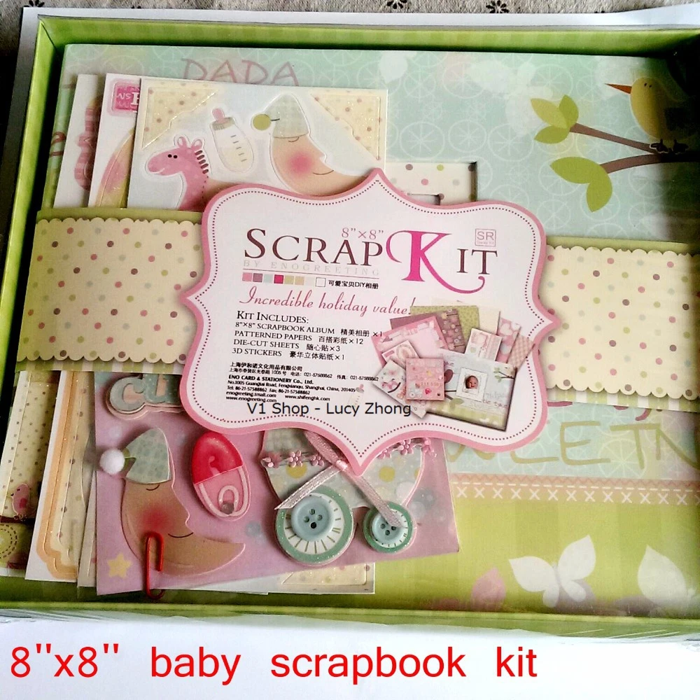 Chaude Scrapbooking Ensemble Bebe Scrapbook Kit 8 De Pouce Enfants Albums De Mariage Bricolage Photo Album De Fotos Beb Enfant A La Main Artisanat K578 Aliexpress