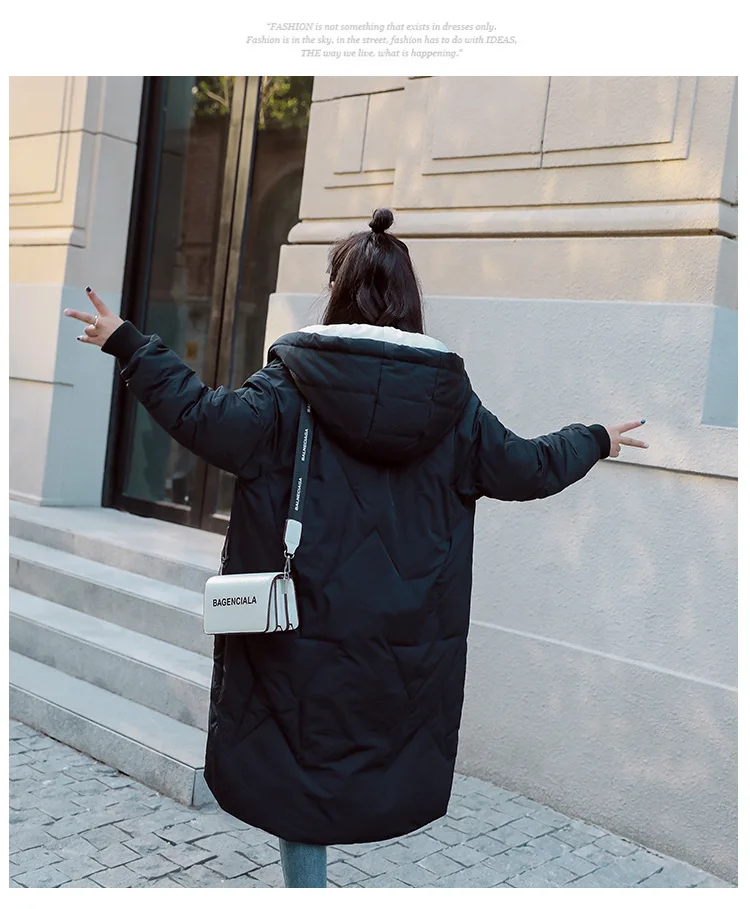 Winter Woman Coats 2019 Down Cotton Clothing Medium Long Section Winter Jacket Women Stylish Elegant Bf Bread Cotton Clothing (22)