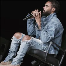 kpop skinny ripped korean Hip Hop Fashion Pants cool Mens urban Clothing jumpsuit Men’s jeans kanye west slp fear of god