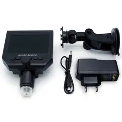 Стенд Портативный прочный регулируемый непрерывный 4,3 дюймов ЖК-дисплей микроскоп с экраном 1-600X Лупа цифровой