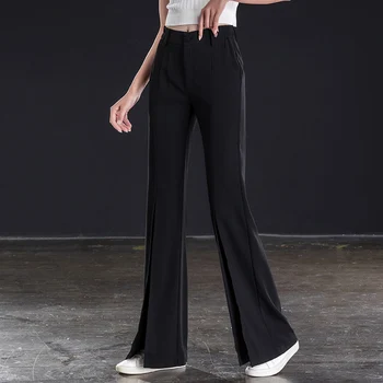 

shangege Chiffon wide leg pants women summer new high waist loose micro-la pants 2019 new large size split trousers