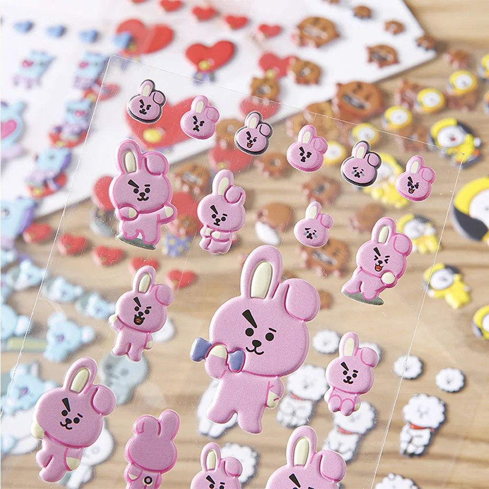 1pc bt21 bts cute emoji smile face stickers posted it kawaii planner
