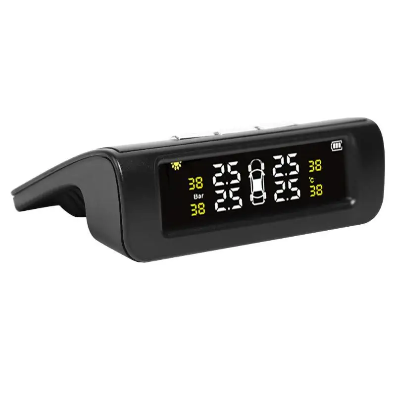 USB солнечная зарядка автомобиля TPMS система контроля давления в шинах цифровой дисплей Авто сигнализация Инструмент беспроводной с 4 датчиками