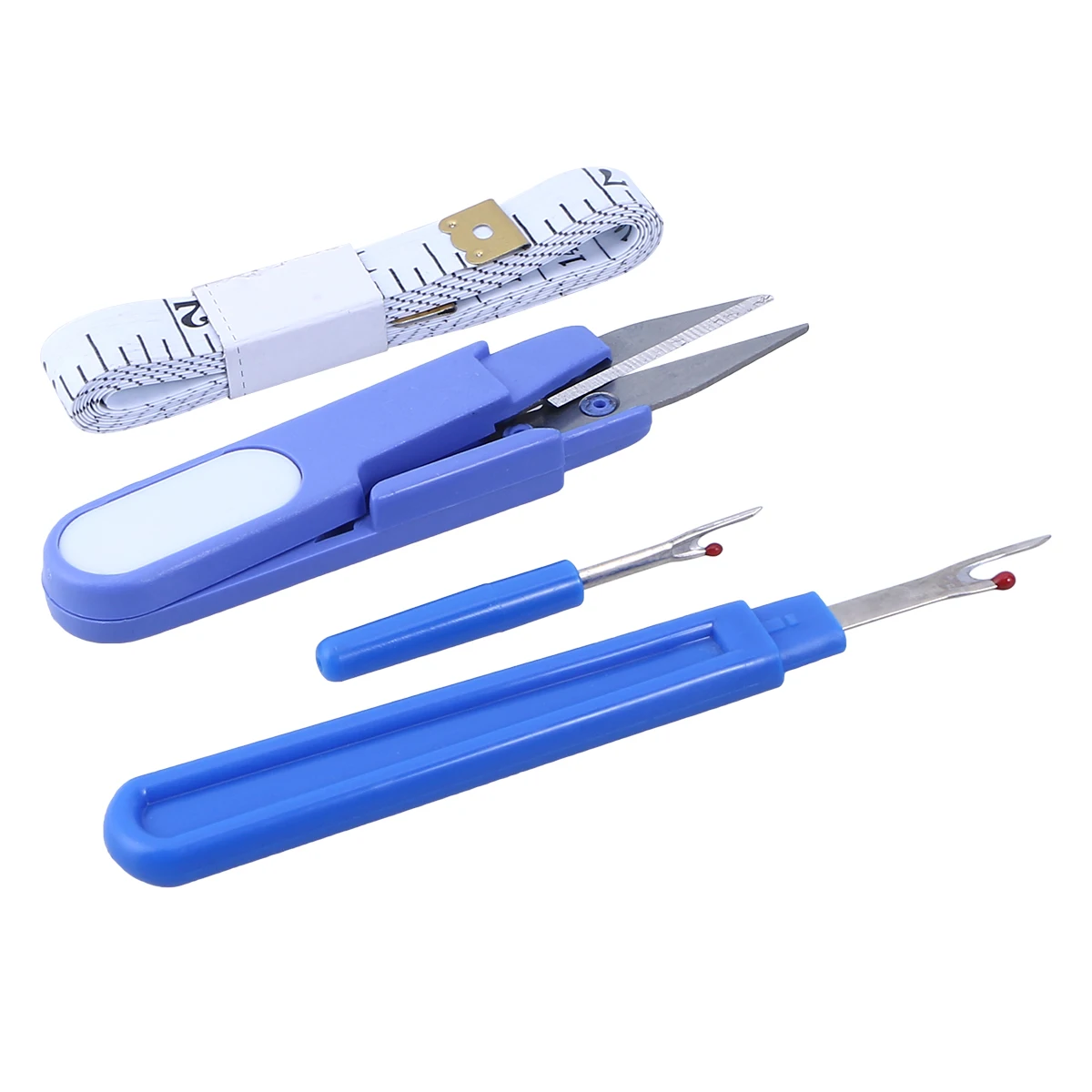 

4Pcs Cross-Stich Tools Kit Seam Ripper Yarn Scissor Handy Stitch Thread Unpicker Soft Tape Measure For Sewing DIY Craft