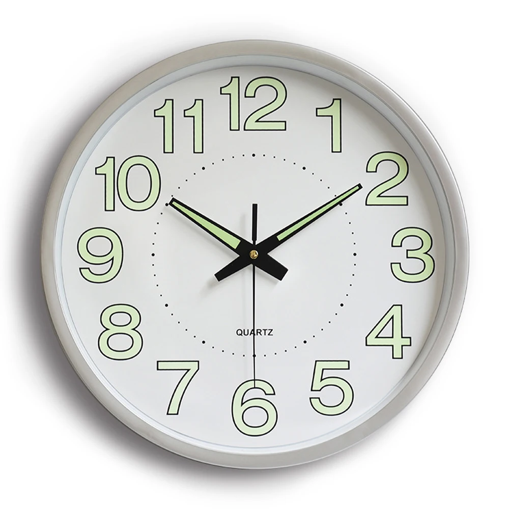 12 дюймов Световой настенные часы Новые круговой кварцевые часы подходит для Гостиная офиса кабинет Спальня украшения