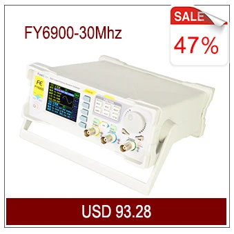 FY6600-30MHz двухканальный DDS генератор произвольных сигналов синтезатор, 250MSa/s, 8192*14 бит, 100 МГц Частотомер, VCO, Burst