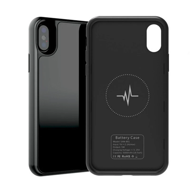 5000 мАч для iphone X XS XR зарядное устройство чехол смартфона Внешний Аккумулятор 6000 MAX