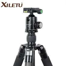 Best Buy XILETU L334C+J2 Professional Luxury Carbon Fiber Tripod Kit with 33mm Max Diameter Tube/ 20kg Load Capacity/Height up to 185CM