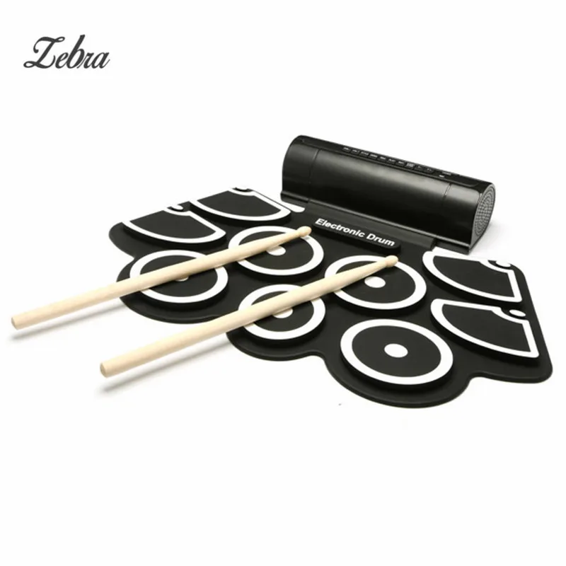 

9 Pad Silicon Roll Up Electronic Drum With Drum Sticks and USB Cable For MIDI Game Percussion Instrumenst Drum Lover